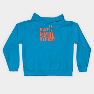 Eat Sleep Ski Repeat Kids Hoodie